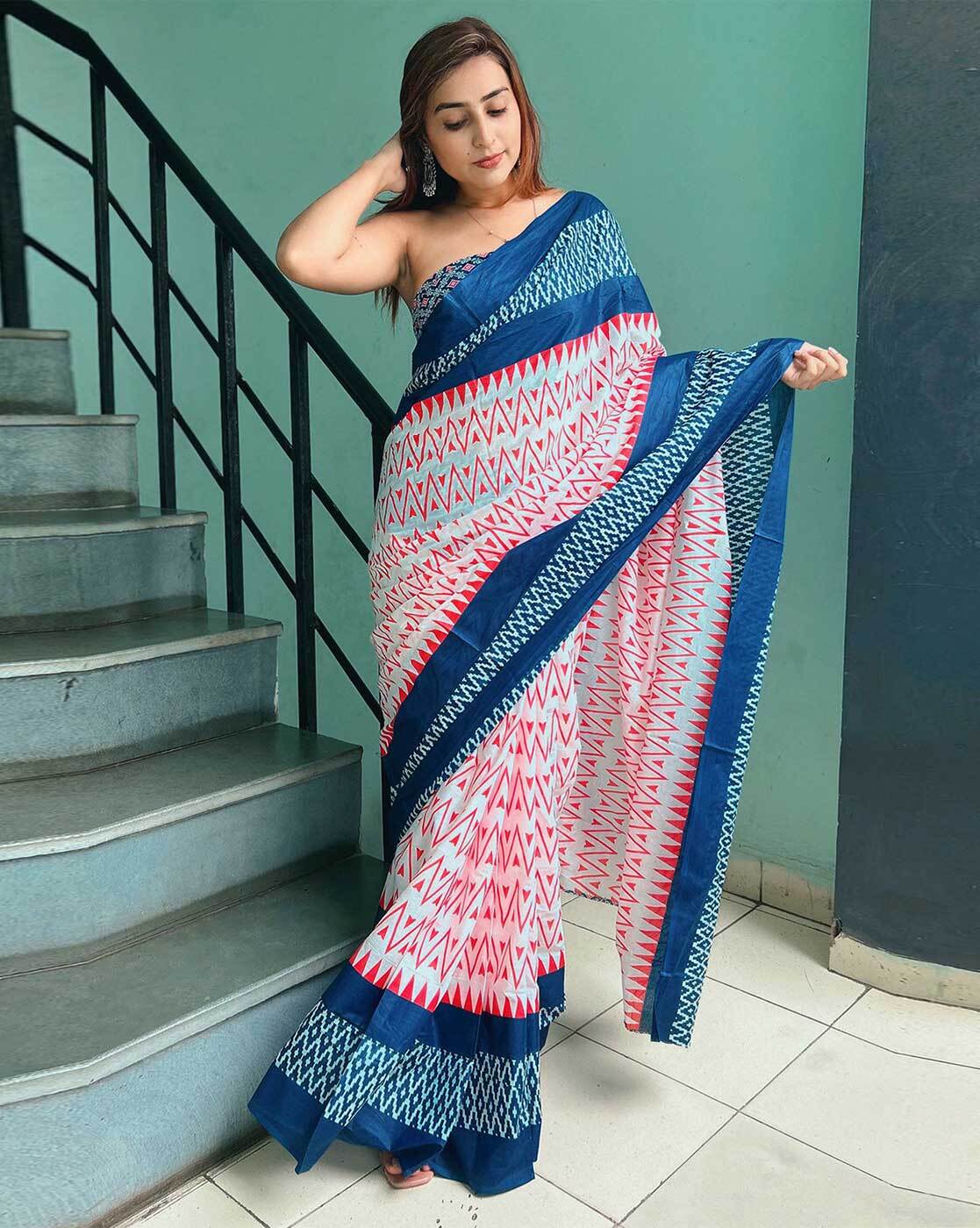 Buy White Sarees for Women by Saree mall Online