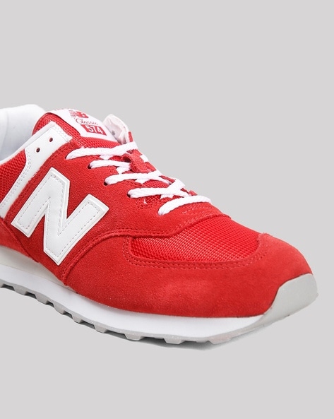 All red new balance on sale 574