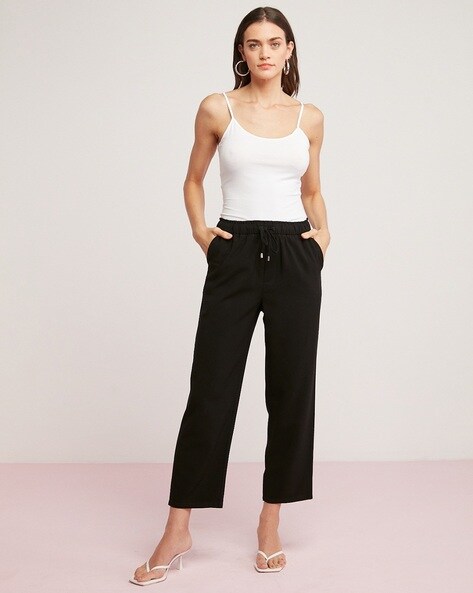 Buy Black Trousers & Pants for Women by SAM Online