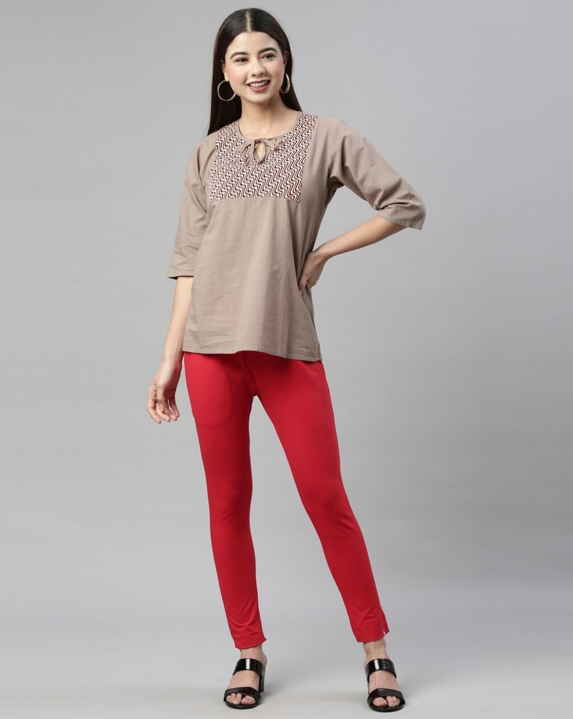 Buy Red Leggings for Women by MISSIVA Online