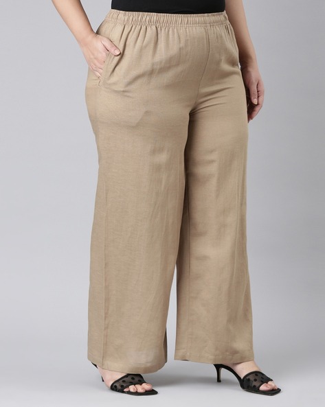 Buy Beige Pants for Women by Go Colors Online