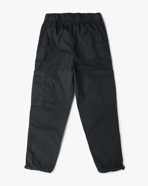 Relaxed Parachute Pants, black