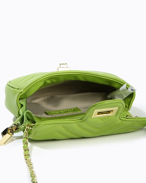 Neon green sling bag sale