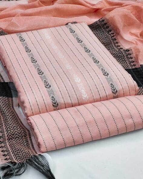 Buy Peach Dress Material for Women by Peachmode Online