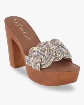 catwalk Women Embellished Chunky Heeled Sandals-picture-10