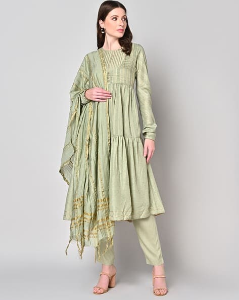 Aarke Ritu Kumar Embroidered Kurta with Pants & Dupatta Set