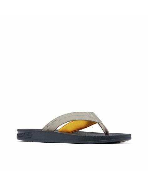 Columbia men's discount leather flip flops