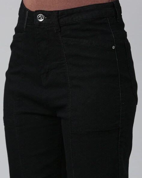 Buy Black Slim Fit Denim Jeans Online - Label Ritu Kumar India Store View