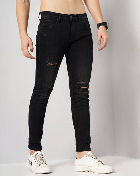 Men Mid-Rise Distressed Skinny Fit Jeans