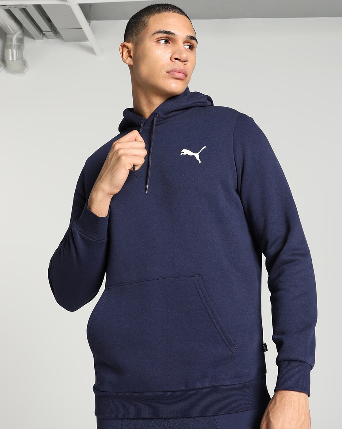 Puma navy blue clearance hoodie