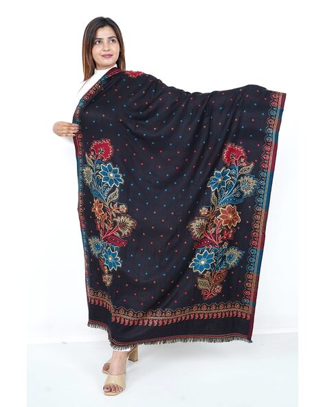 Women Floral Embellished Shawl Price in India