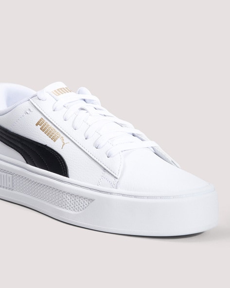 Puma vikky platform hot sale black and white