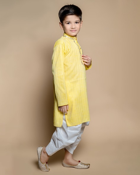 Buy VASTRAMAY Kids Cream Cotton Patiala for Boys Clothing Online @ Tata CLiQ