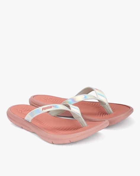 Puma Silvia Logo Print Flip-Flops