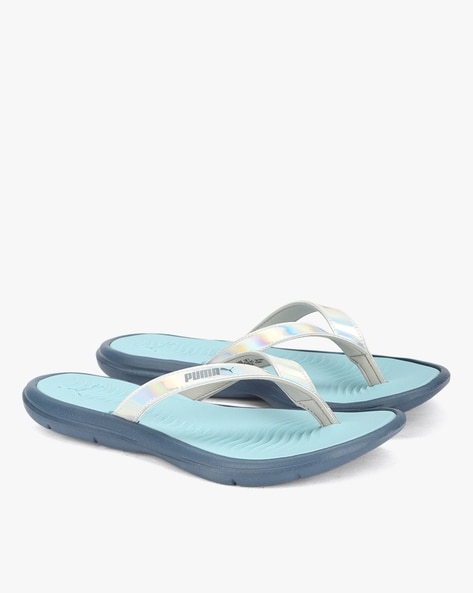 Puma Silvia Logo Print Flip-Flops