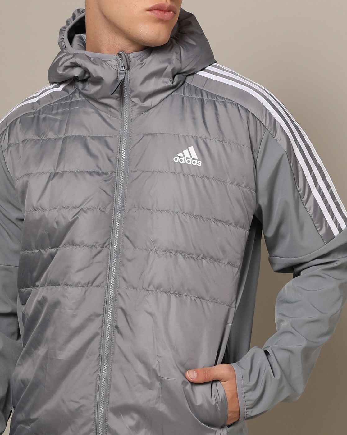 Shop adidas Superfire Track Jacket (grey ivory) online | skatedeluxe