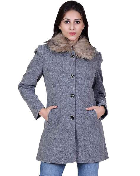 Buy GREY Jackets & Coats for Women by Comfy Sparrow Online