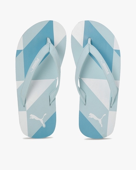 Puma Luminous Geometric Print Thong-Strap Slippers