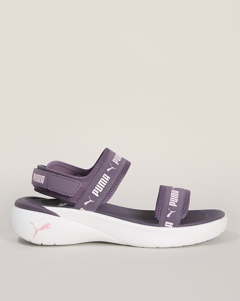 Puma sandals sales women purple