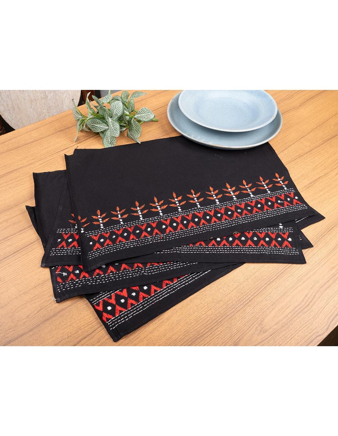 Buy Black Table Napkins, Coasters & Placemats for Home & Kitchen by  ArtEastri Online