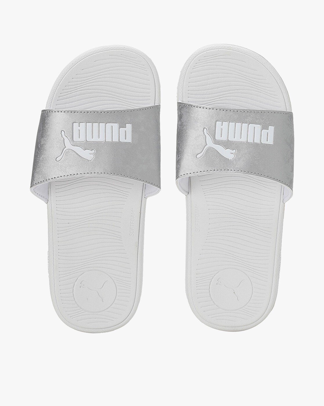 Metallic store puma slides