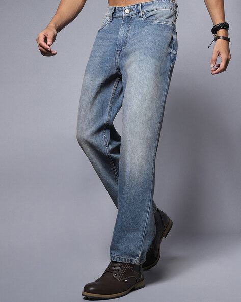 Men Mid-Wash Low-Rise Relaxed Fit Jeans