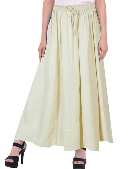 Buy Cream Skirts for Women by Cotton Breeze Online