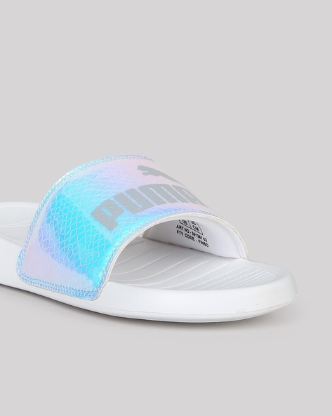 Iridescent on sale puma slides