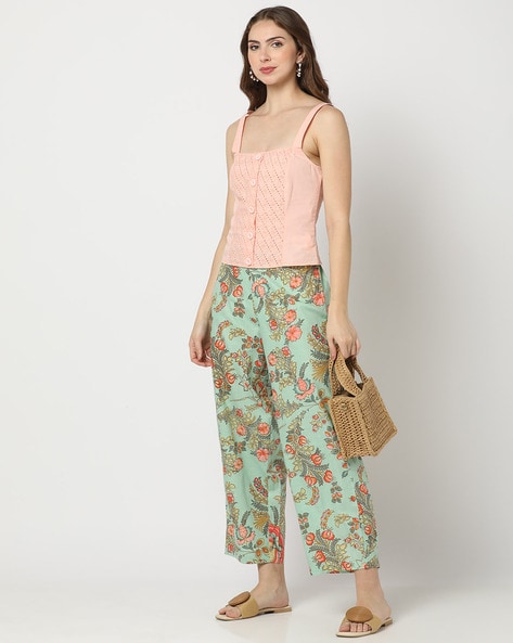 Women Printed Relaxed Fit Pants Price in India