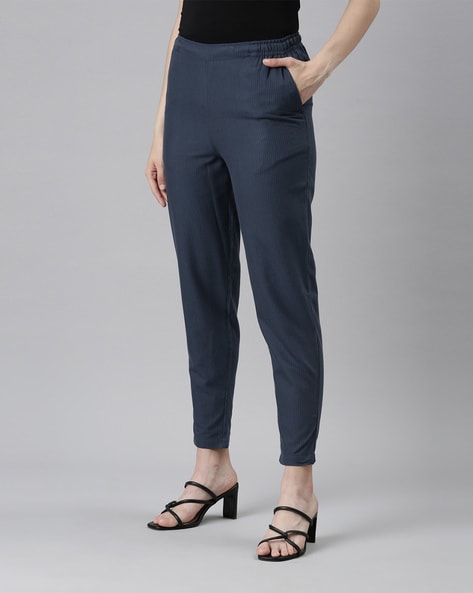 Buy Blue Pants for Women by GO COLORS Online