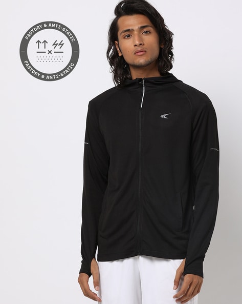 Mens running jacket outlet with thumb holes