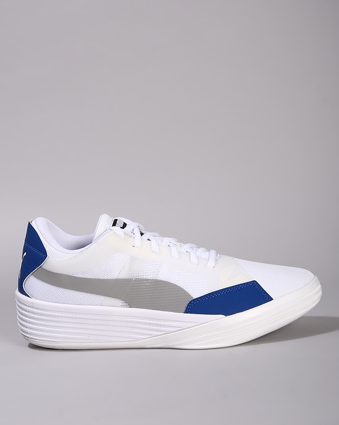 Buy Puma Men Clyde All Pro Team Basketball Shoes White Blue Color Men AJIO LUXE