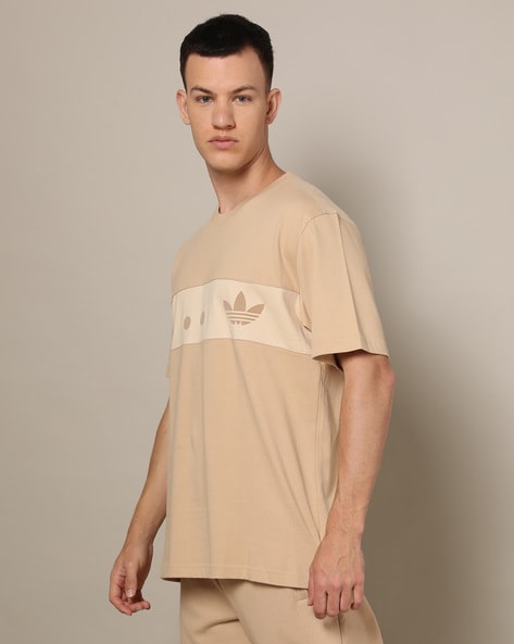 Mens beige adidas sales t shirt