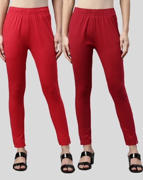 Buy Red Leggings for Women by MISSIVA Online