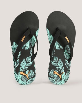 Puma black on sale thong flip flops