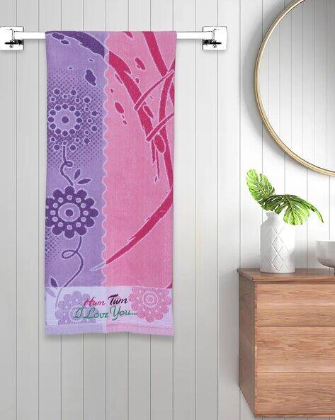 FABINALIV 300 GSM Floral Print Bath Towel 57" x 27"