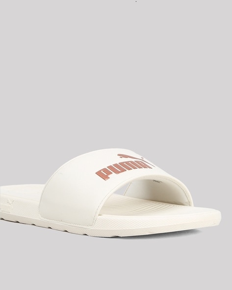 puma gray slides