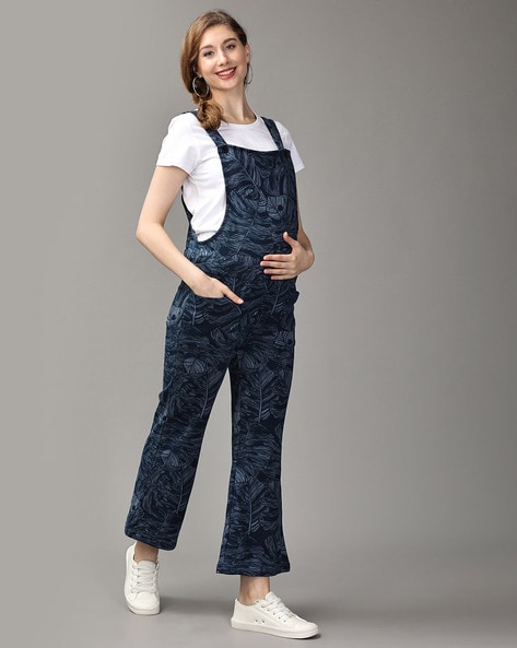 Maternity Dungaree - Maternity Jumpsuit in Blue Denim – The Mom Store