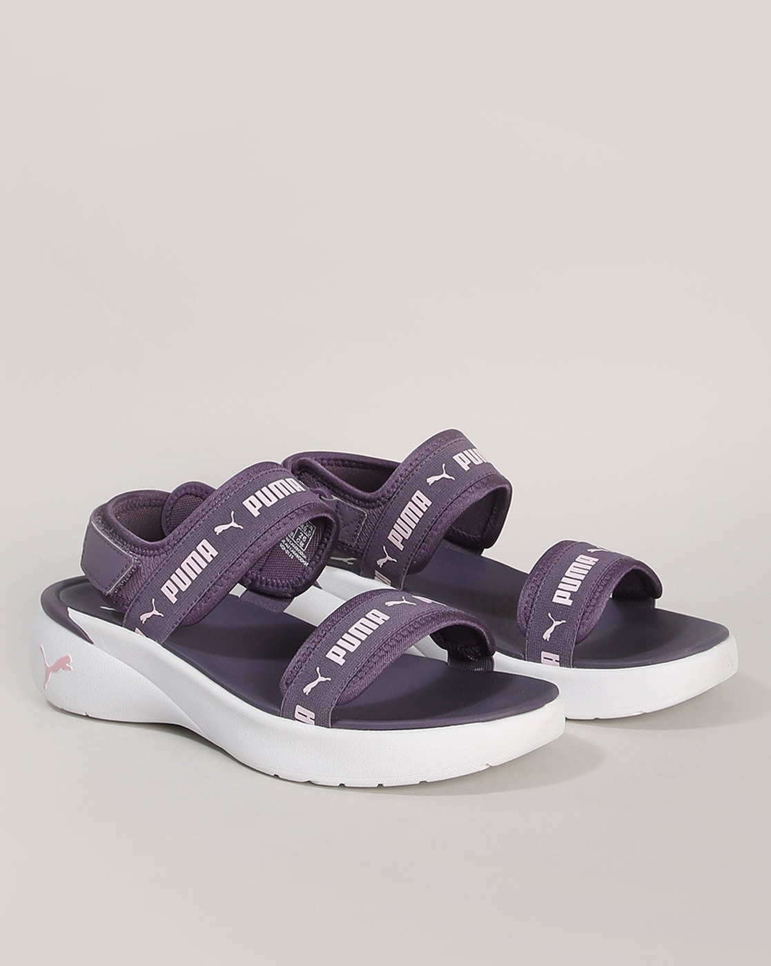 Puma sandals sales women purple