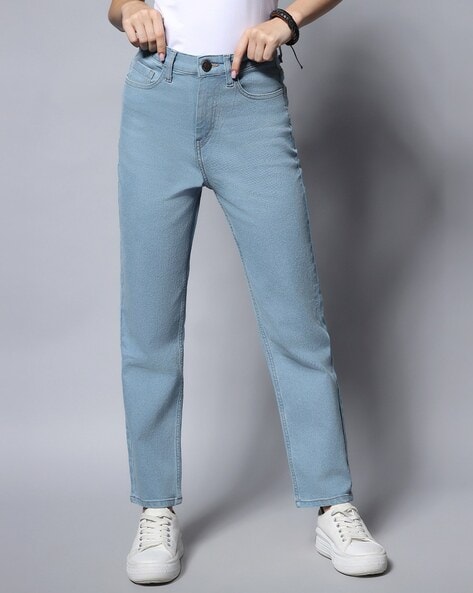 Slim Fit 1 Button Plain Dark Blue State pattern Women Denim Jeans at Rs  365/piece in New Delhi
