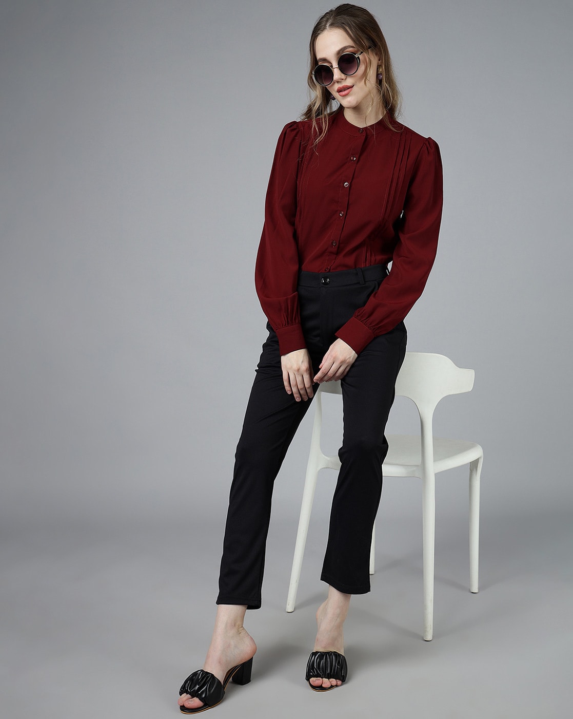 Buy Maroon Shirts for Women by FITHUB Online