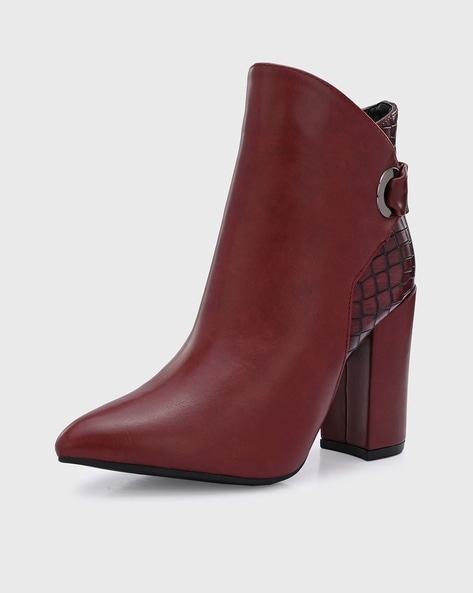 Red crocodile online booties