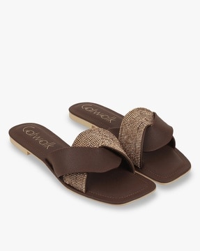 Catwalk hot sale flat slippers