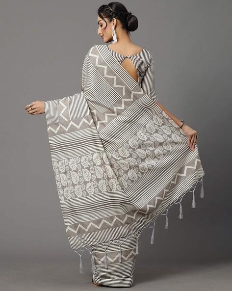 Buy Grey Sarees for Women by Saree mall Online