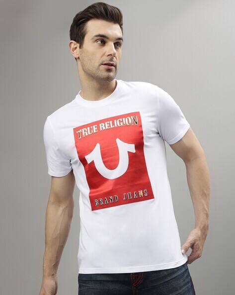 Logo Print Regular Fit Crew-Neck T-Shirt