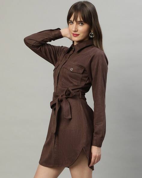 Buy Brown Dresses for Women by Delan Online | Ajio.com 