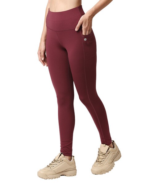 Buy Maroon Leggings for Women by SOIE Online Ajio