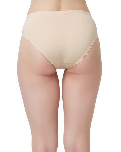 Buy Clovia Modal High Waist Hipster Panty - Nude Online