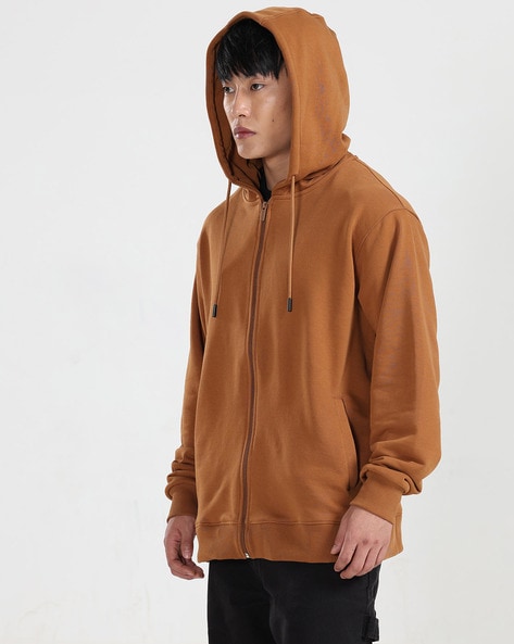 Brown hooded cheap t shirt