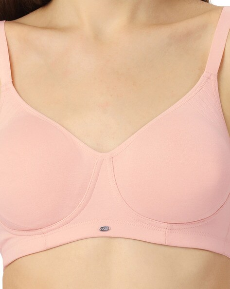 Buy Soie Non Padded Non Wired Full Coverage T-Shirt Bra - Peach at Rs.703  online